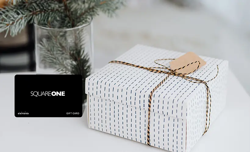 Square One gift card by a Christmas gift