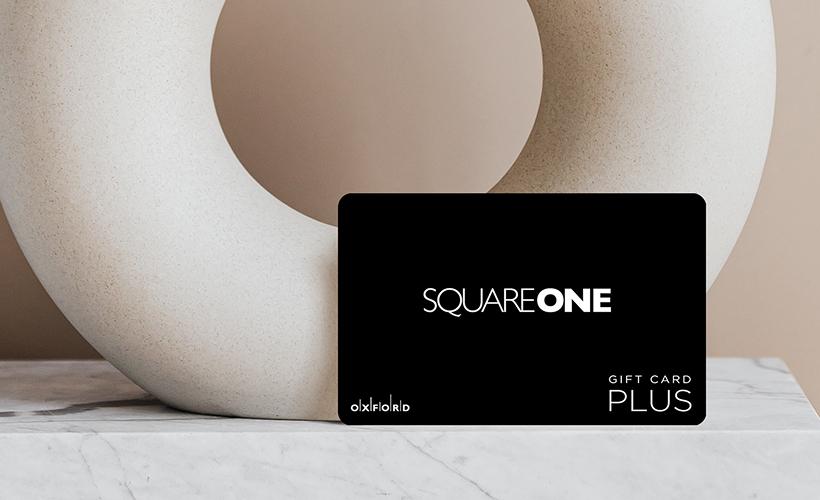 Square One physical gift card available to buy in centre or for home delivery