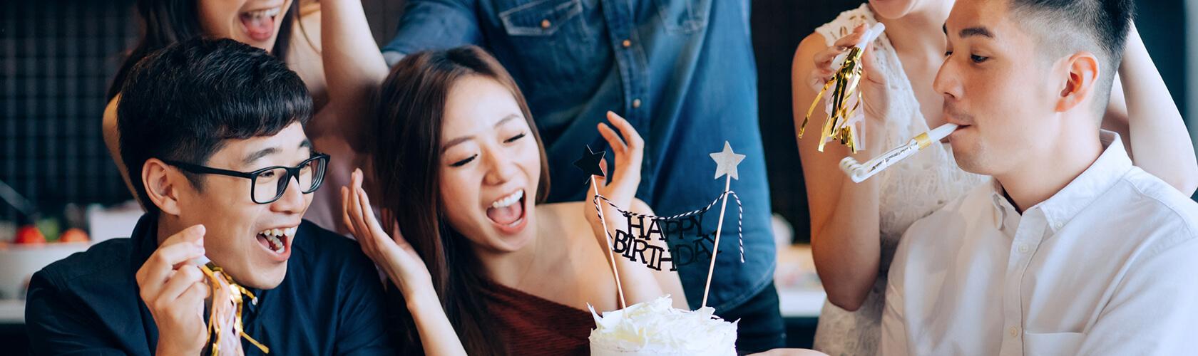 Group celebrating together while contributing to a shared eGift card for simple group gifting