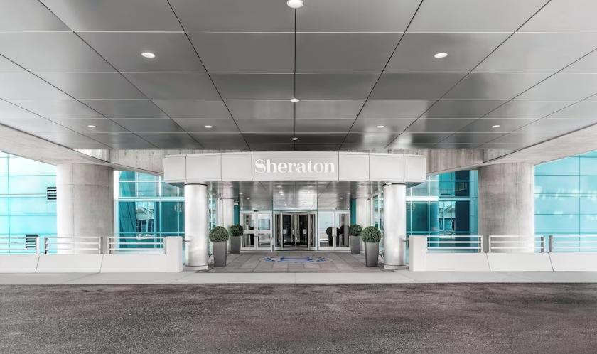 Hotel entrance connected to a shopping centre offering a convenient stay and shopping experience