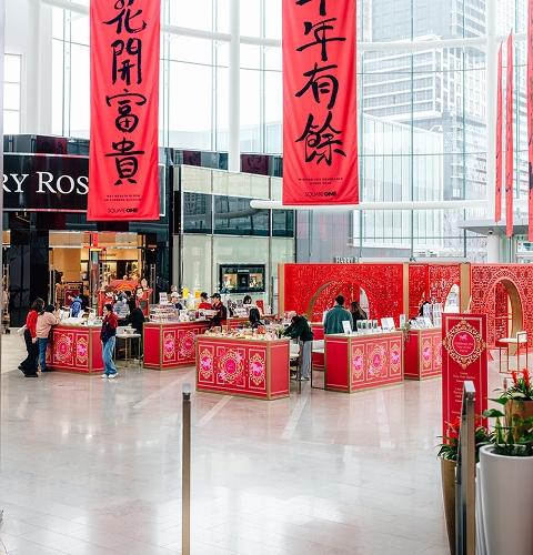 Visitors exploring live events, pop-ups, and seasonal experiences across the mall environment