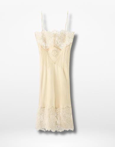 Zara Satin Lace Slip Dress
