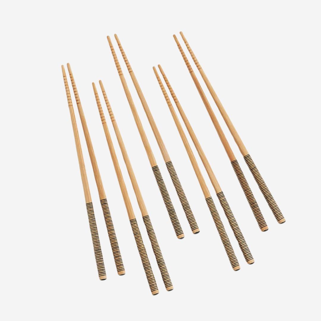 Black Striped Bamboo Chopsticks