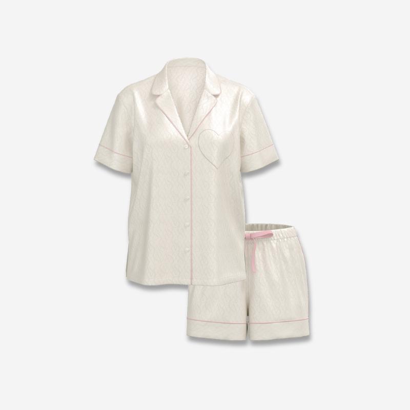 Glazed Satin Short Pajama Set