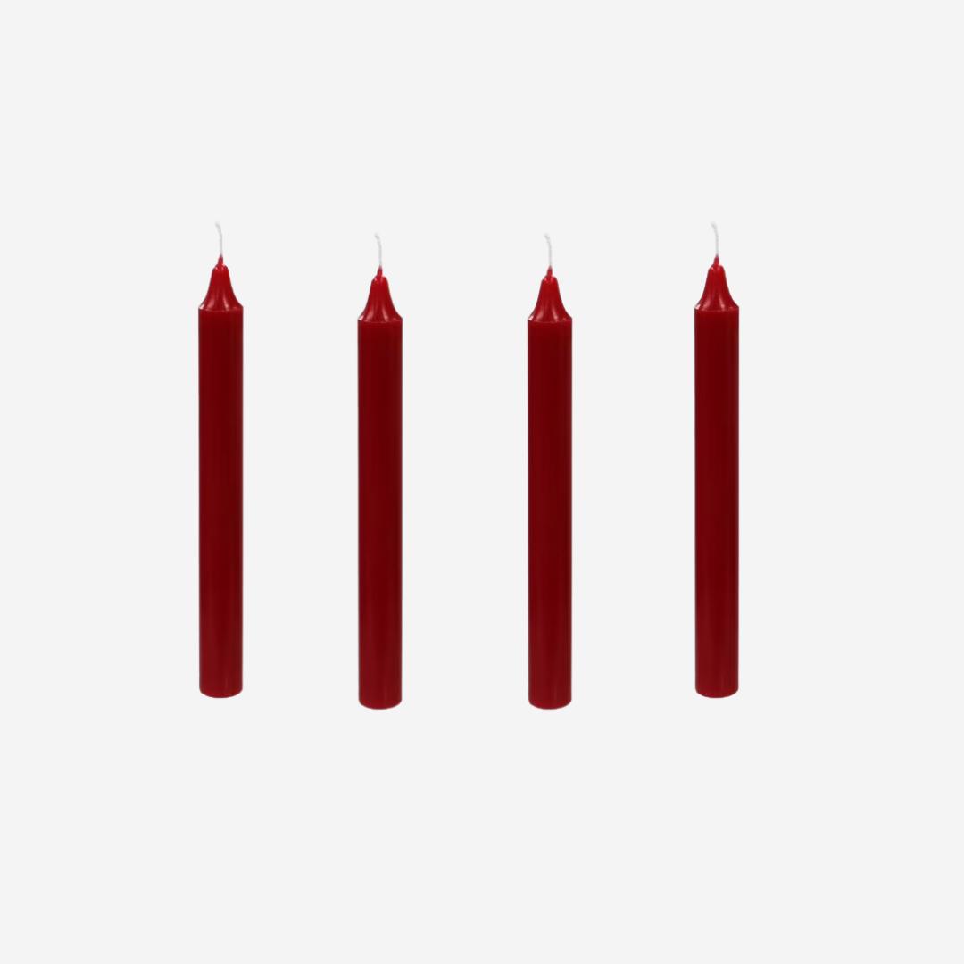 8″ Red Column Candles