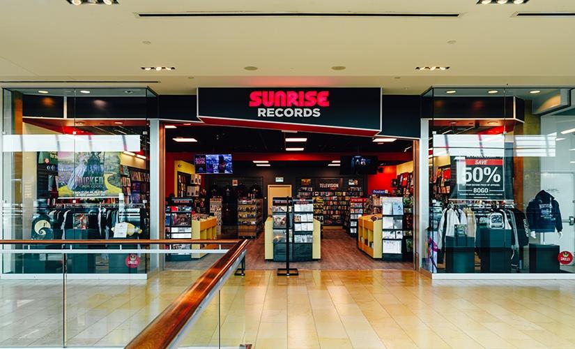 Sunrise Records inside Square One Shopping Centre