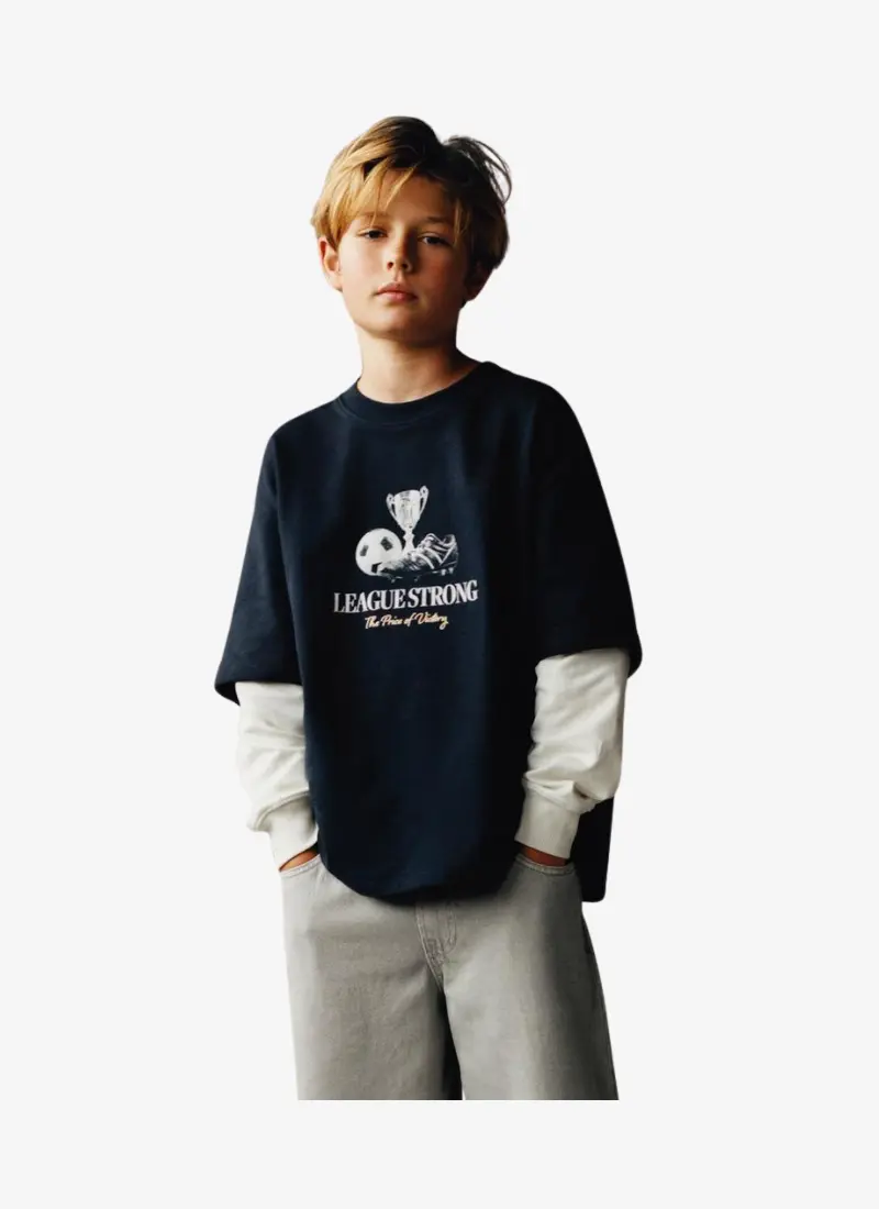 Zara Boys Soccer Graphic Shirt